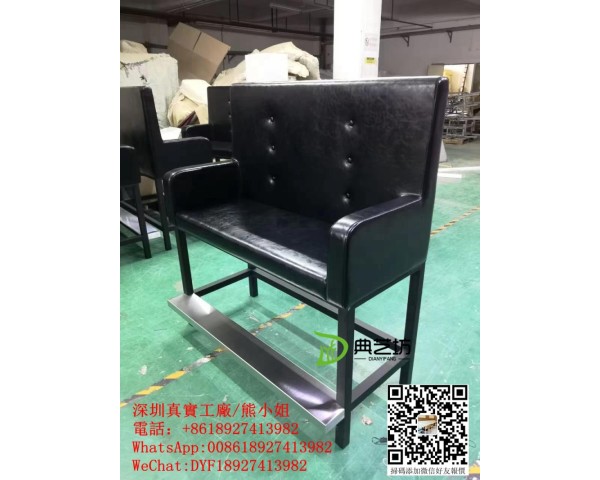 訂造台球室卡位梳化，高腳不鏽鋼腳梳化，防火阻燃BS7176證書梳化，黑色梳化訂造，訂造香港sofa