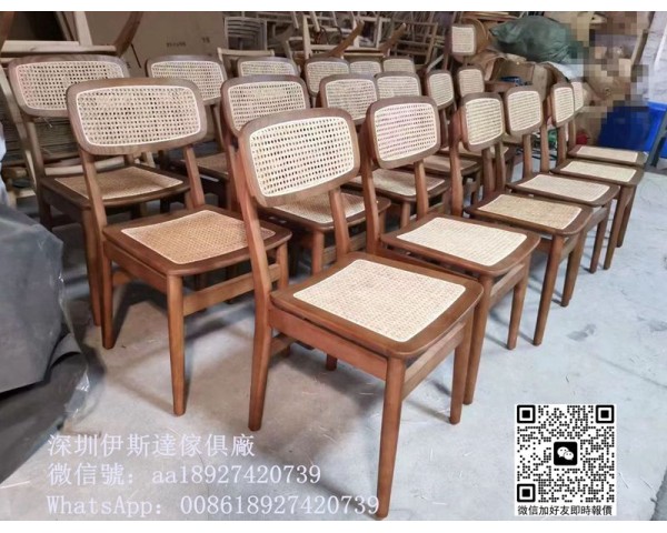 日式風藤編椅、實木椅櫈、靠背藤椅、實木藤編餐椅、咖啡店奶茶店椅櫈、中古藤椅、食肆餐椅、廠家直銷