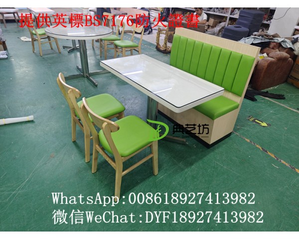 訂造餐廳梳化桌椅組合，餐廳枱凳，訂造儲物梳化，梳化餐枱相片，香港餐廳防火證書梳化，傢俱訂造工廠