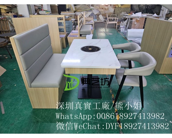 訂造火鍋桌梳化，餐廳火鍋枱開孔，雲石火鍋枱訂造，防火膠板火鍋桌，抽屜儲物火鍋電磁爐餐枱
