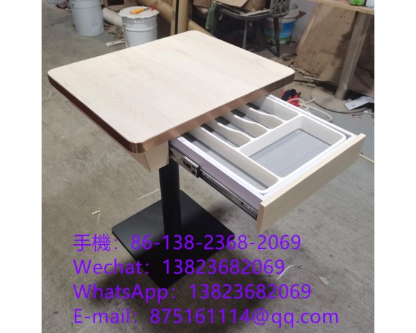 尺寸可以改,防火膠板餐桌訂製廠商推薦,麵館飯店家具抽屜餐桌訂造工廠直營