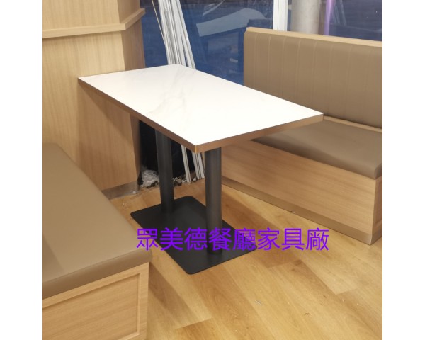 桌面餐枱訂製,人造石餐廳桌子加工廠,岩板包不鏽鋼邊餐枱,四人位二人位桌子枱子加工廠直銷