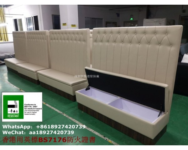 高靠背梳化訂造，儲物箱卡座，高級餐廰梳化訂製，訂製卡位梳化，靠墻沙發，傢俬&家居，傢俬，梳化