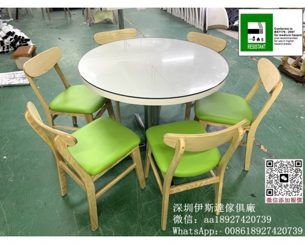 餐飲枱櫈配套訂製，實木凳子，人造石圓型餐枱，枱面透明玻璃桌子，4-6人位餐桌，訂製餐枱，餐椅訂製