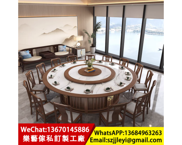 電動餐桌一張多少錢,樂藝家具定制電動餐桌廠家,定制會所大圓桌,帶轉盤的電動餐桌廠家