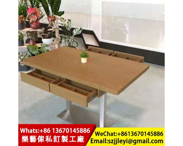 樂藝多功能餐桌帶儲物空間,家用商用餐檯,實惠耐用餐桌批發廠家