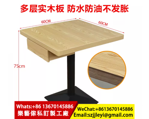 抽屜收納餐桌訂造，餐具紙巾分類存放，港式茶餐廳專用款