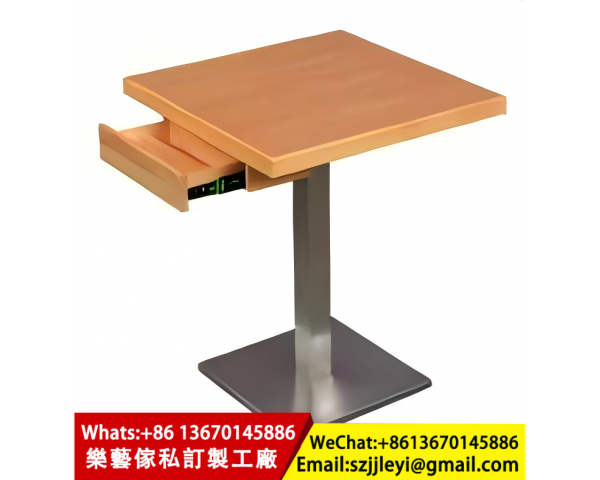 餐廳抽屜餐桌設計,實木防火板可選,訂造尺寸靈活
