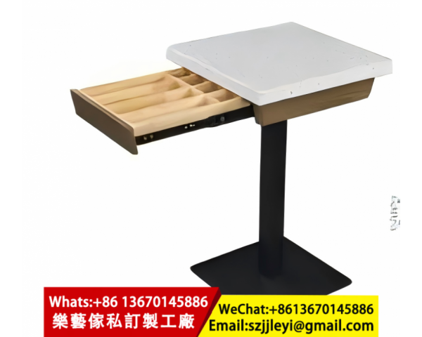 餐廳帶抽屜儲物餐桌生產廠家，岩板實木款可選，支持多尺寸定制